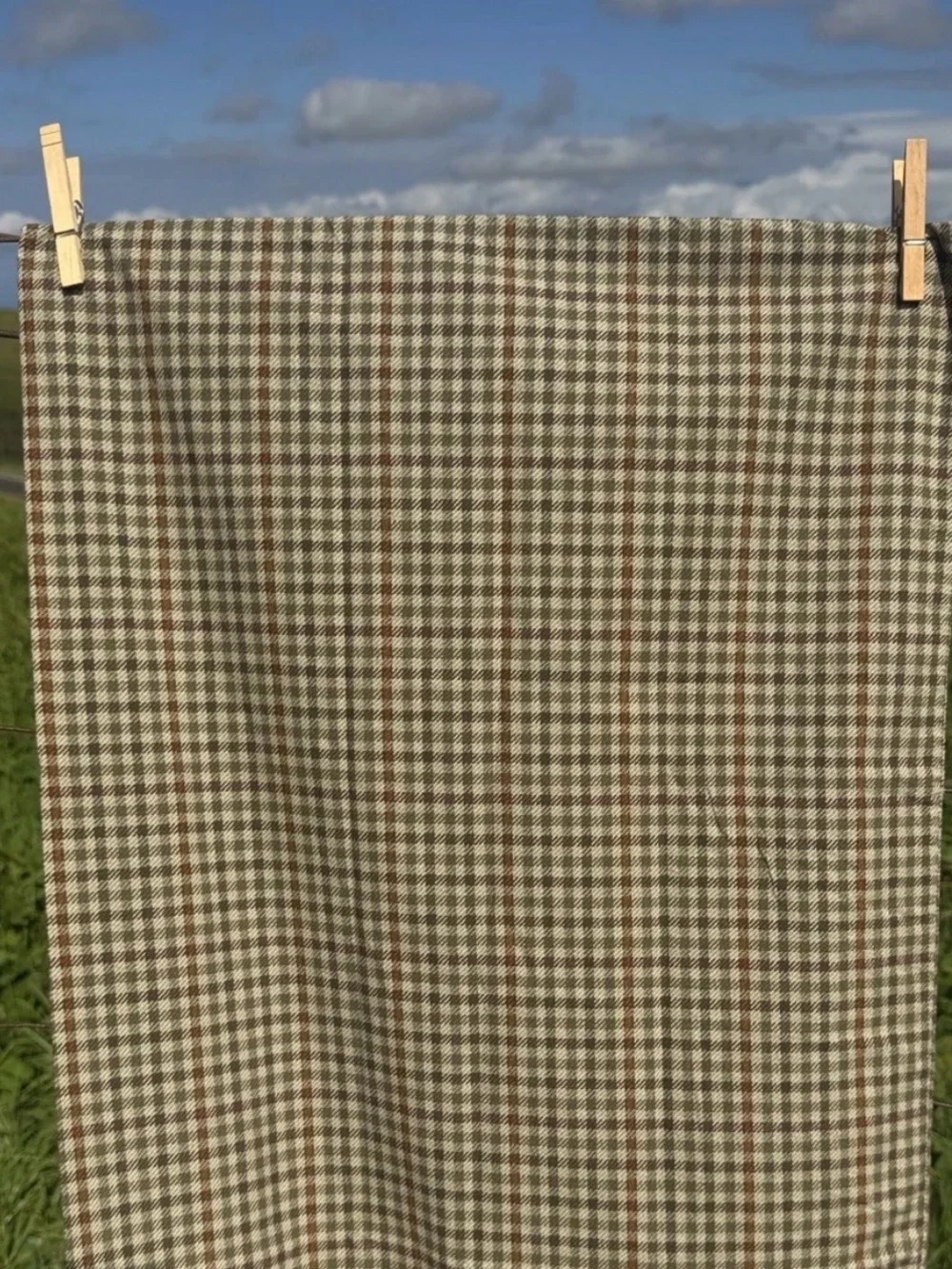 2 Vintage Ralph Lauren Churchill Tattersall King Pillowcases Brown Plaid Cotton